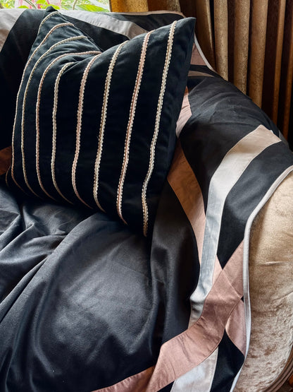 The Black Abstract Throw