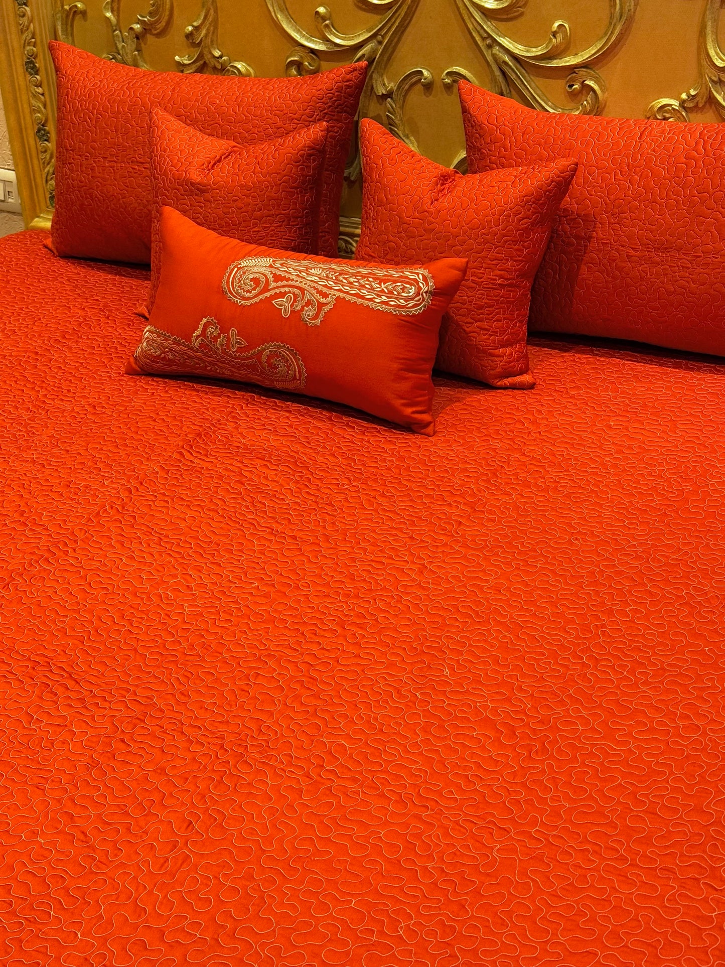 The Orange Paisley Bedding Set
