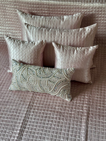 The Blush Pink Cobblestone Bedding Set