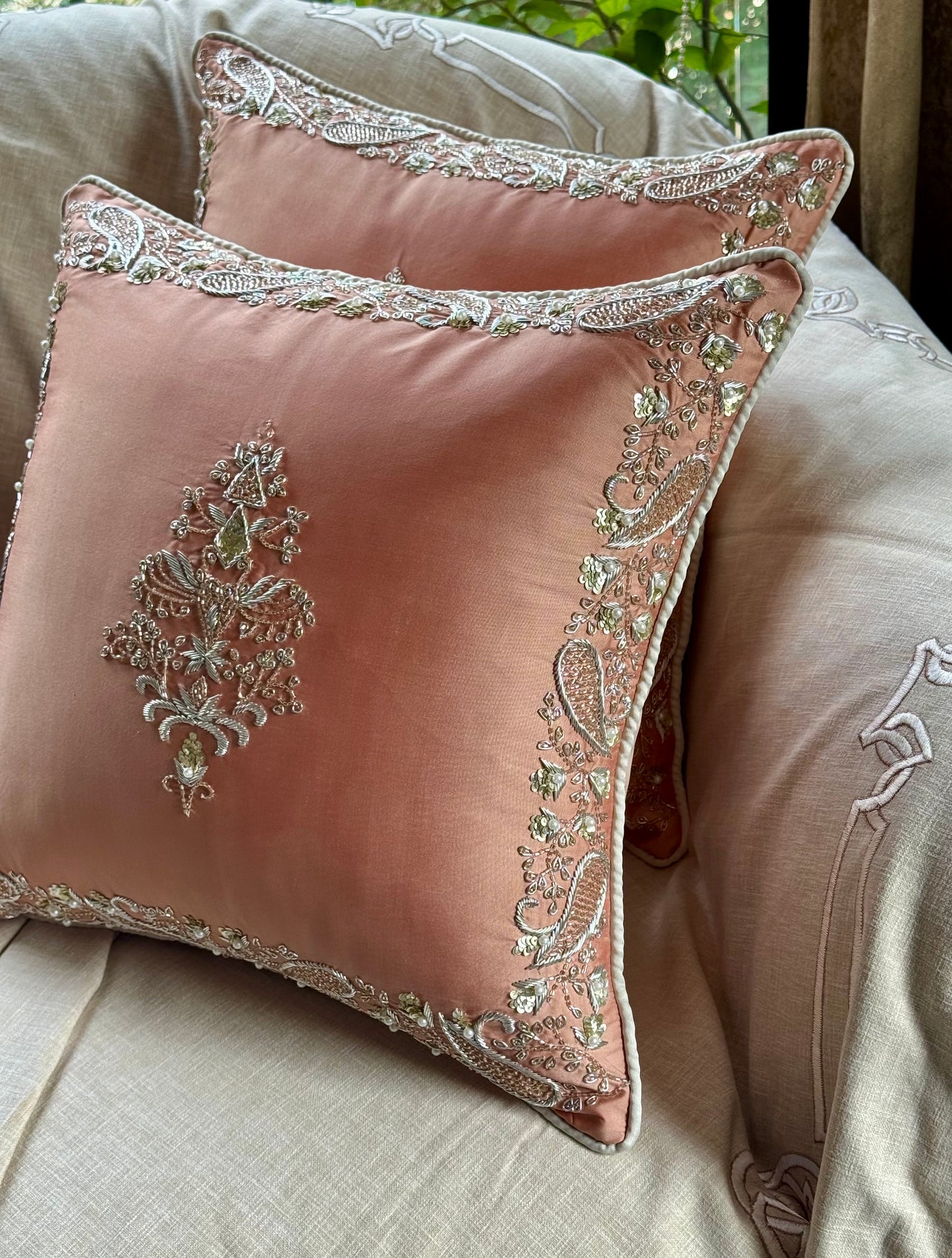 The Coral Noor Cushion Cover