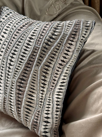 The Black Grey Azra Cushion Cover