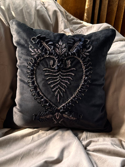 The Black Heart Cushion Cover