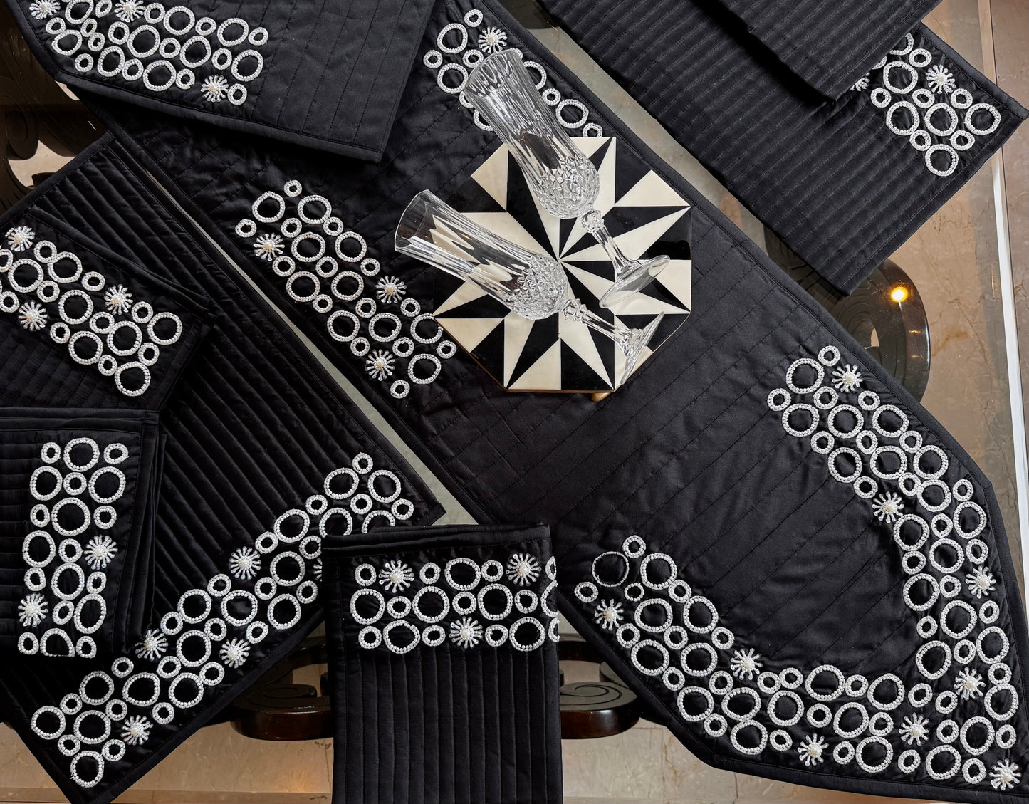 The Black Roman Table Linen