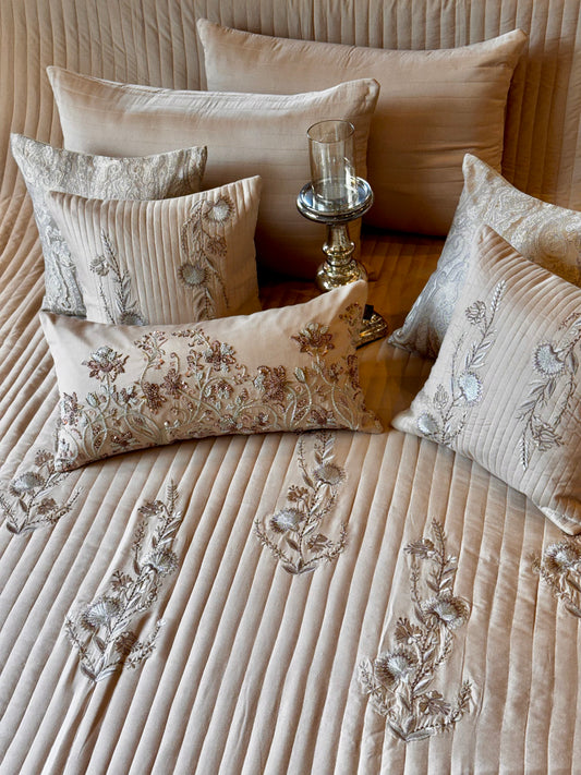 The Beige Bloomé Bedding Set