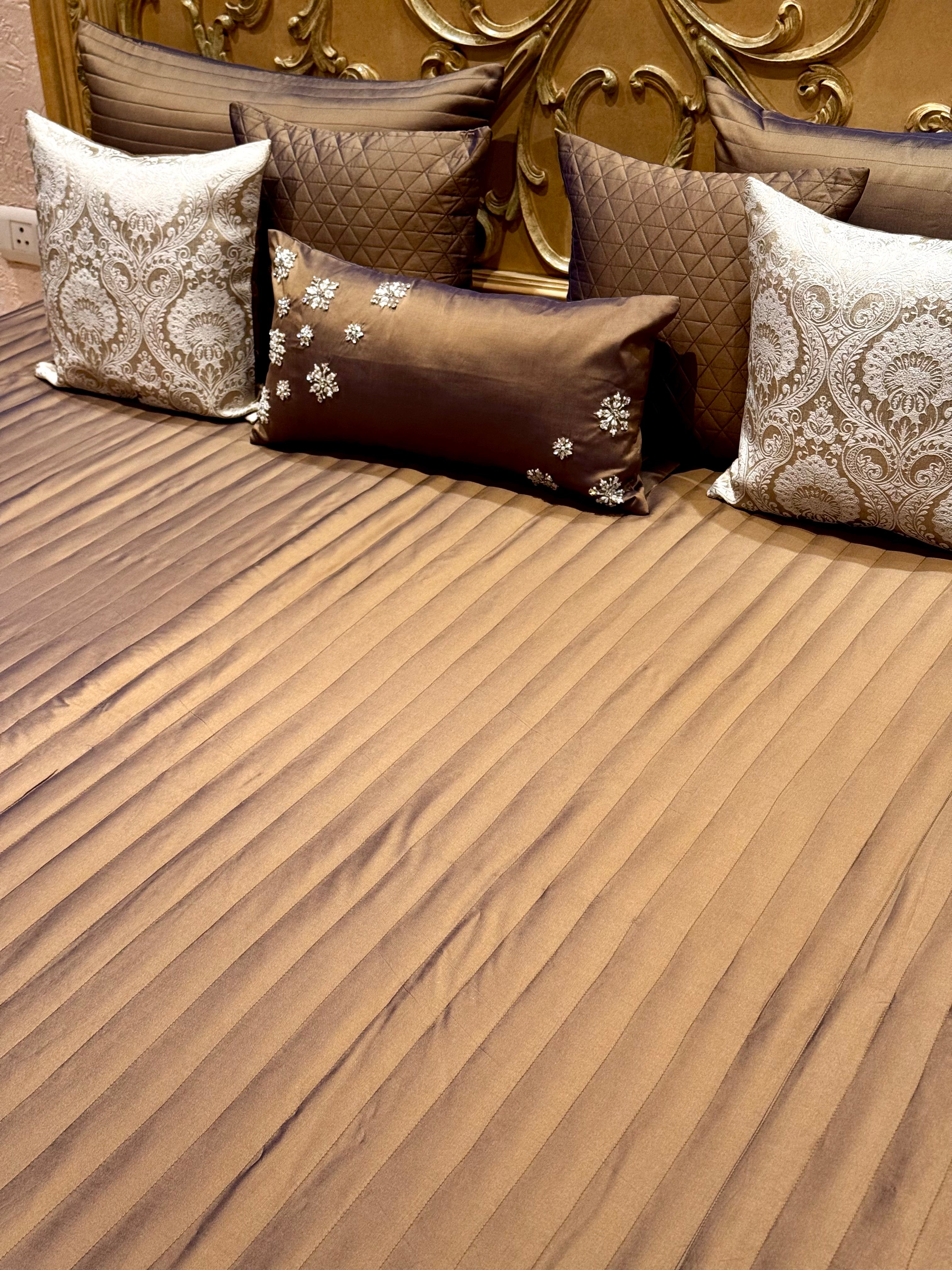 The Brown Gold Garden Bedding Set – NEXUS BY UPASNA