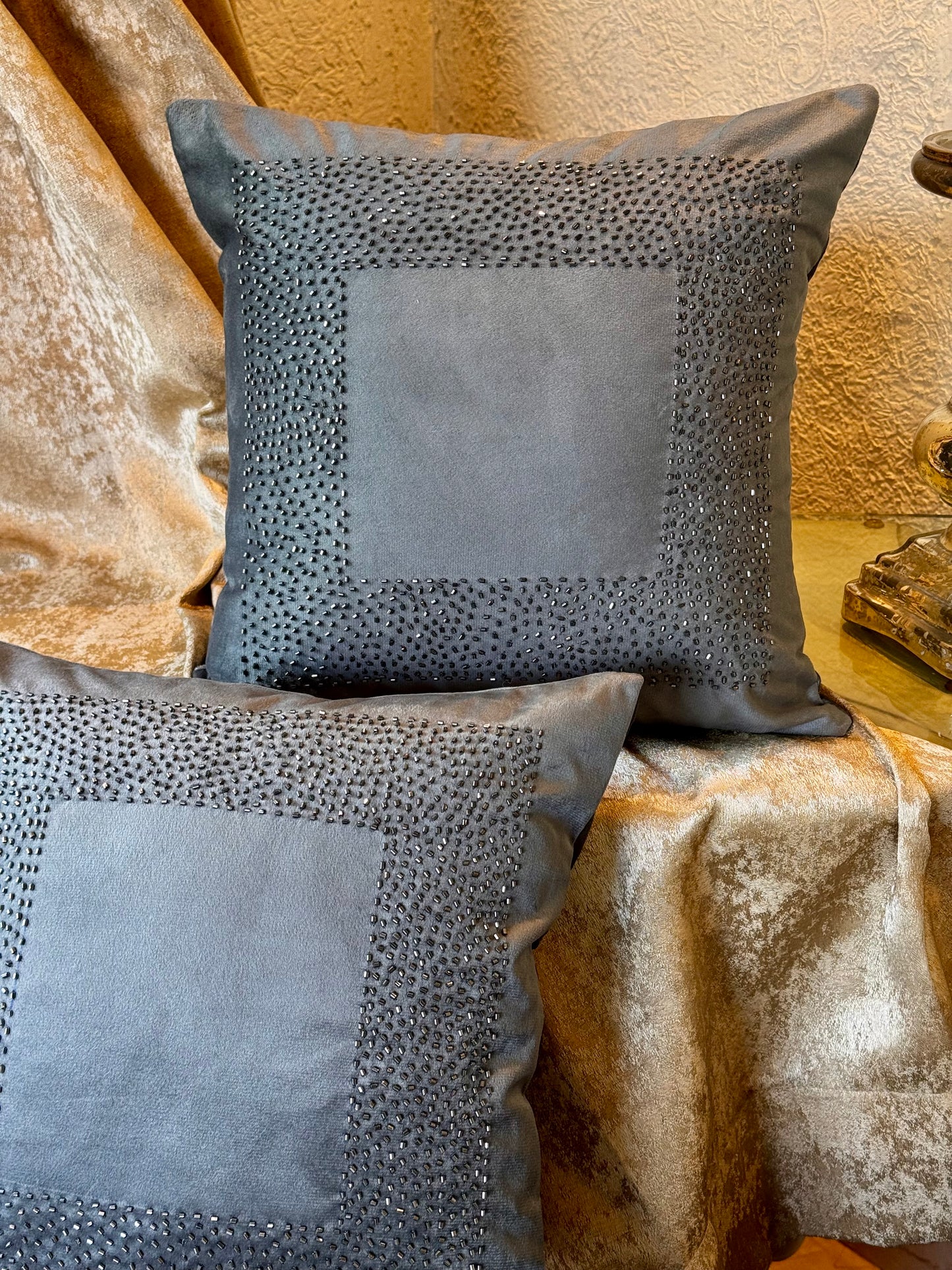 The Grey Geometric Cushion Cover