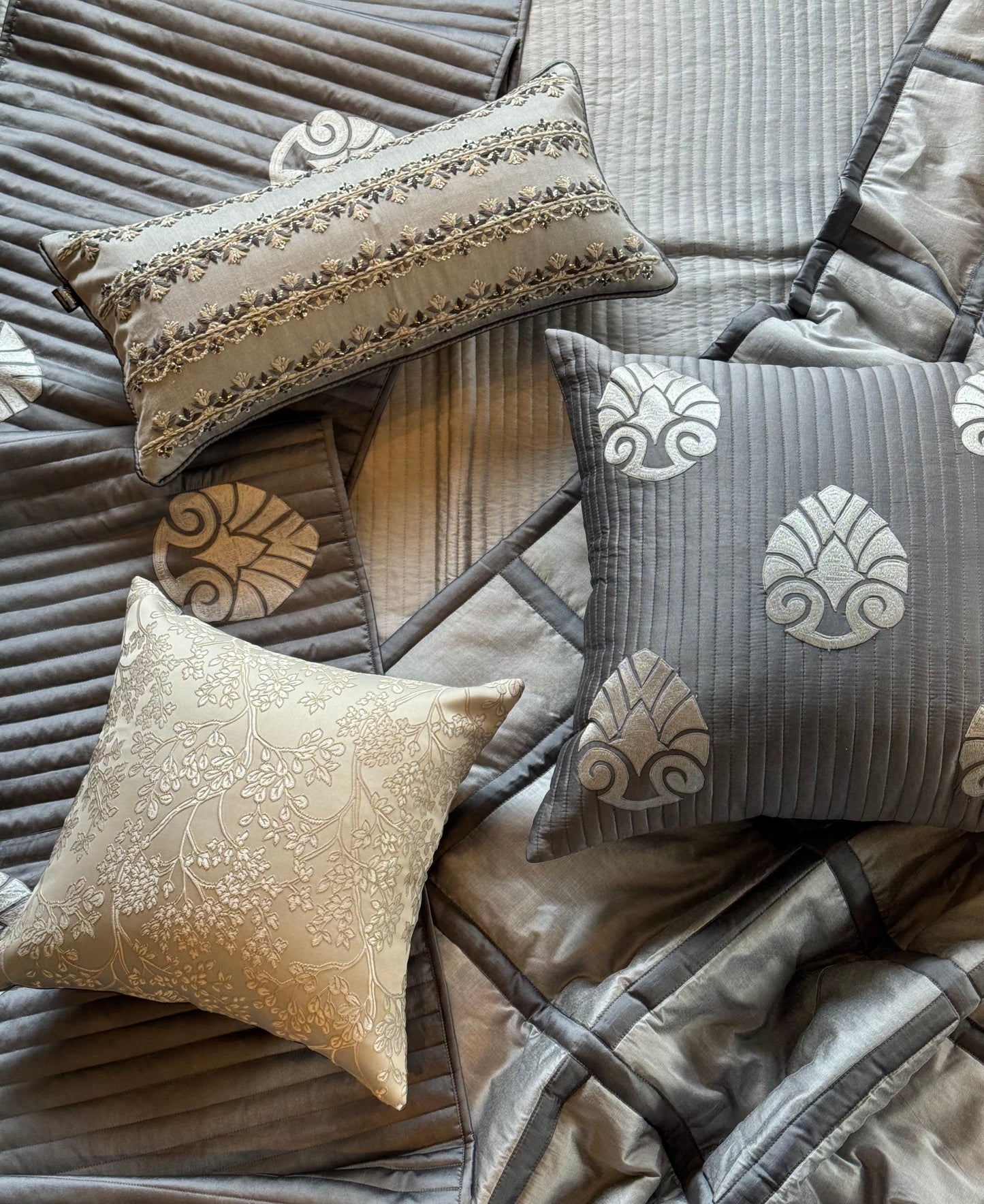 The Grey Artisanal Quilt Set