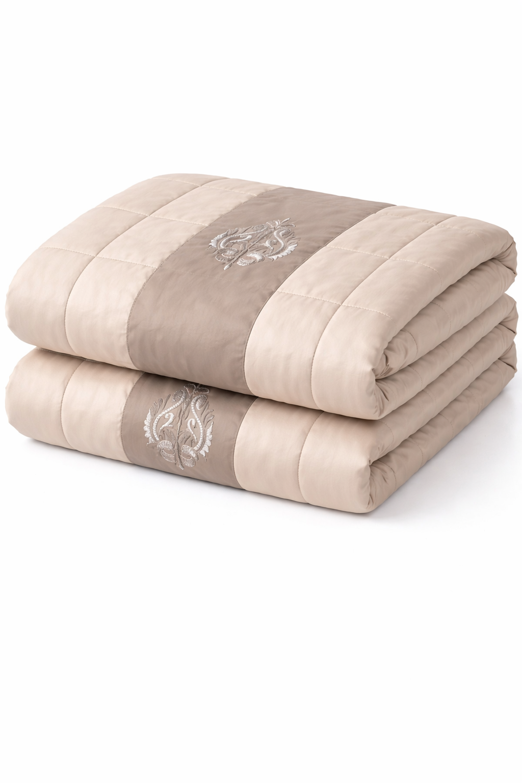 The Beige Stripe Baroque Quilt