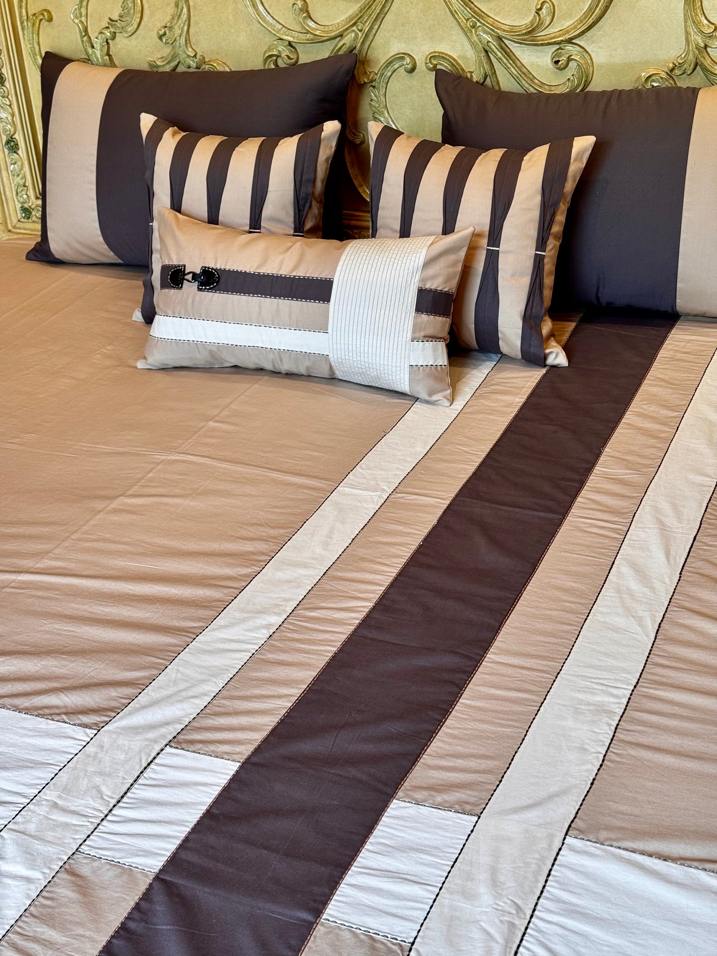 The Beige Monaco Bedsheet Set