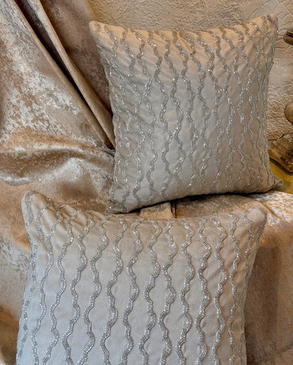 The Ivory Bead Cushion Cover