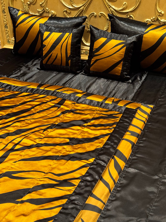 The Tiger Print Satin Bedding Set