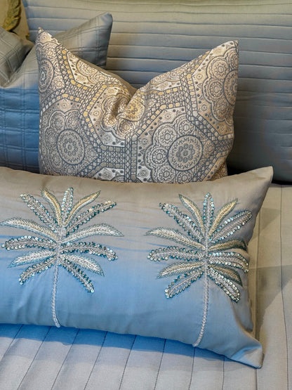 The Azure Palm Bedding Set