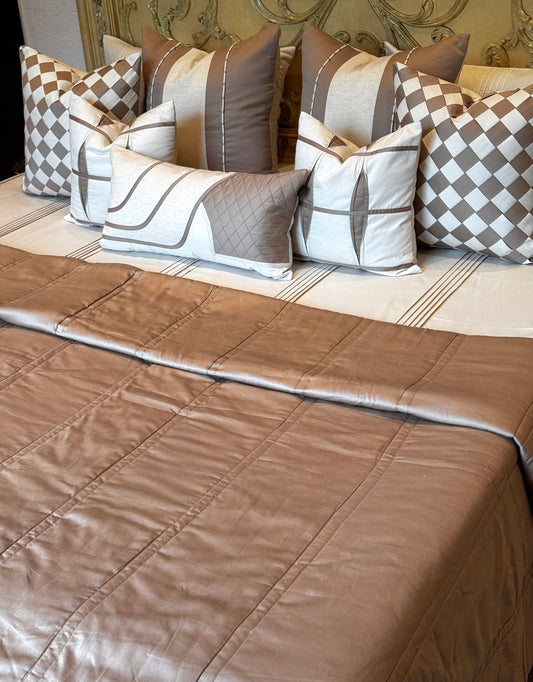 The Maison Taupe Quilt Set