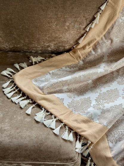 The Beige Tassel Throw