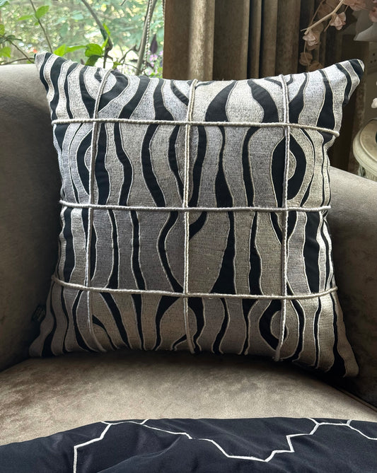The Black Scales Cushion Cover
