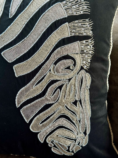 The Black Zebra Cushion Cover