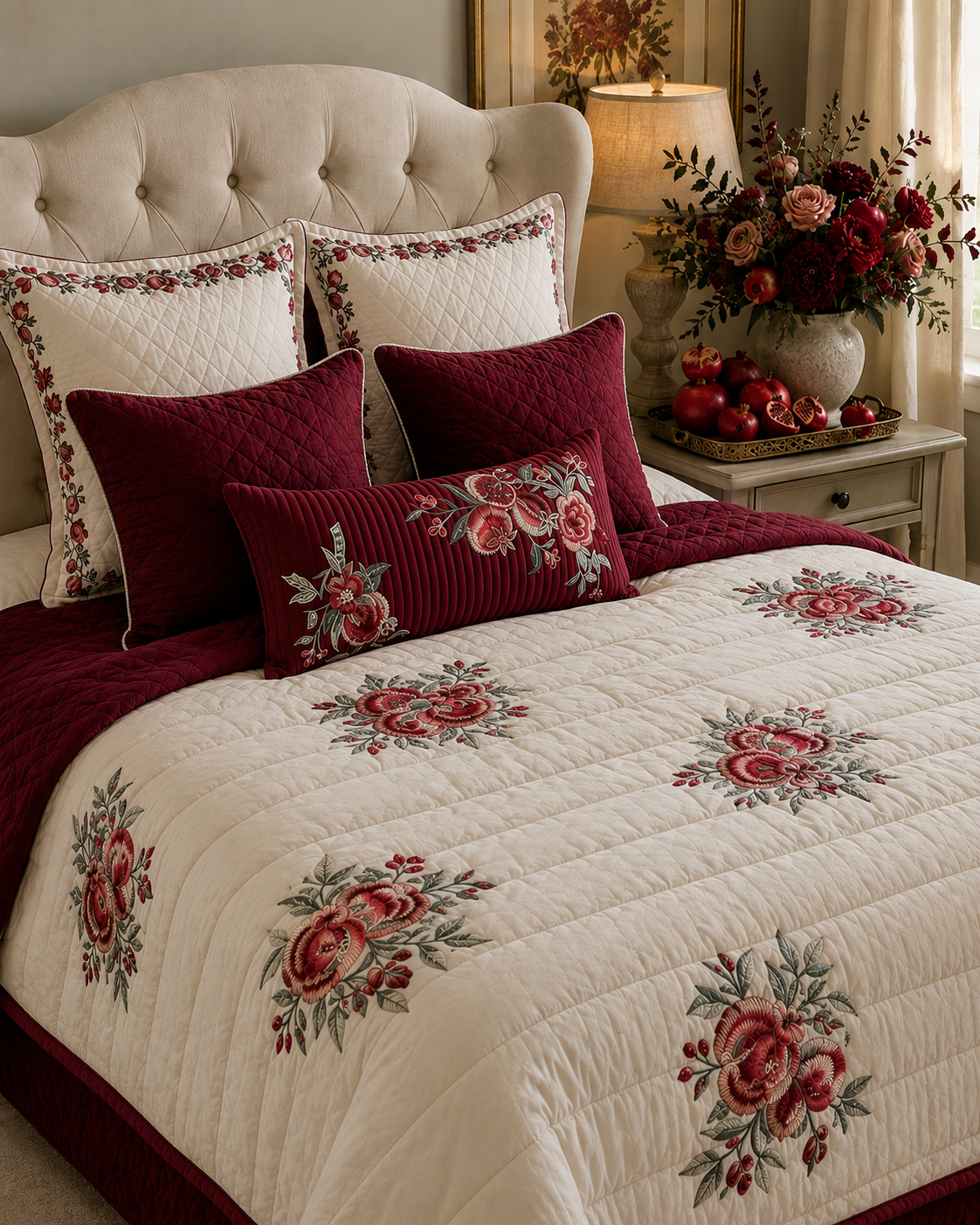 The Grand Pomegranate Quilt Set