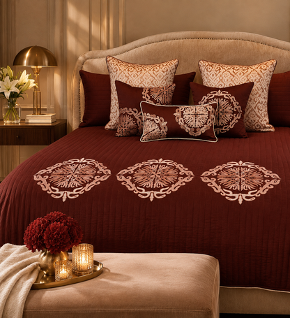 The Rust Rosewood Bedding Set