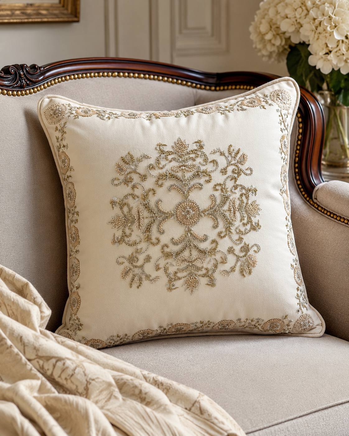 The Ivory Heirloom Cushion Cover
