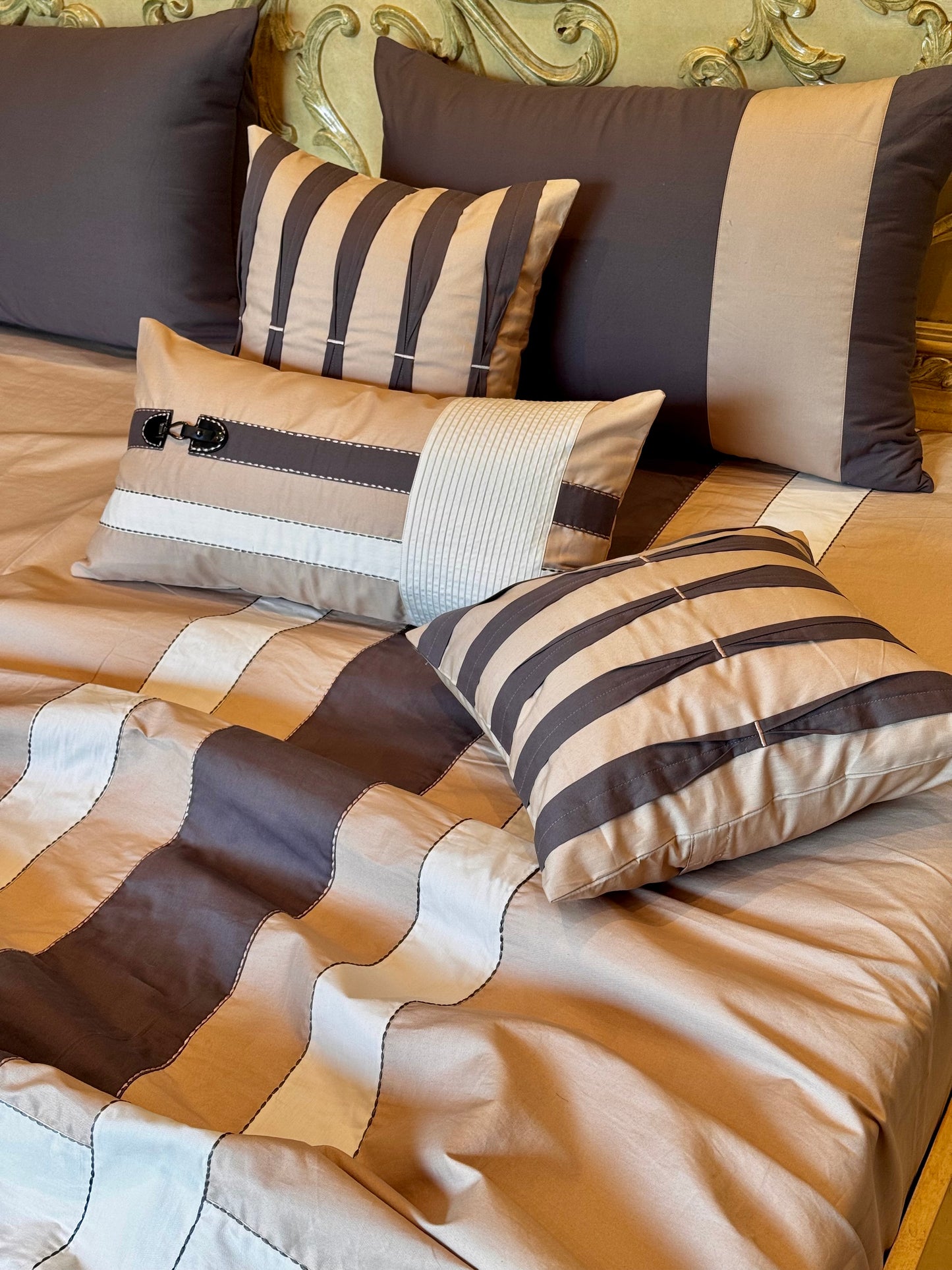The Beige Monaco Bedsheet Set