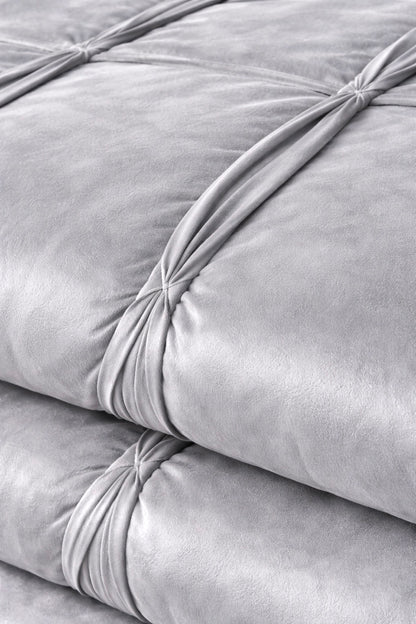 The Soft Grey Pleat Quilt