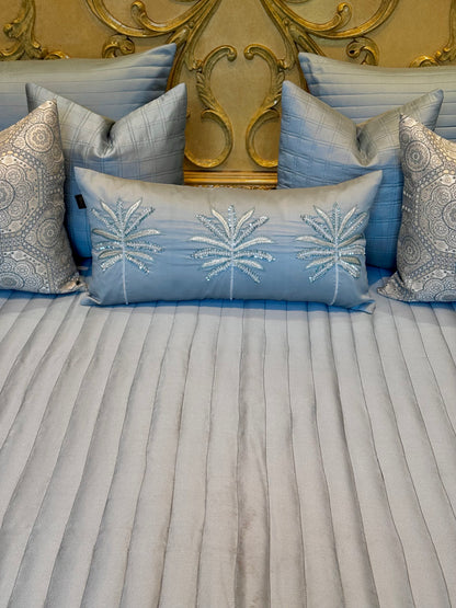 The Azure Palm Bedding Set