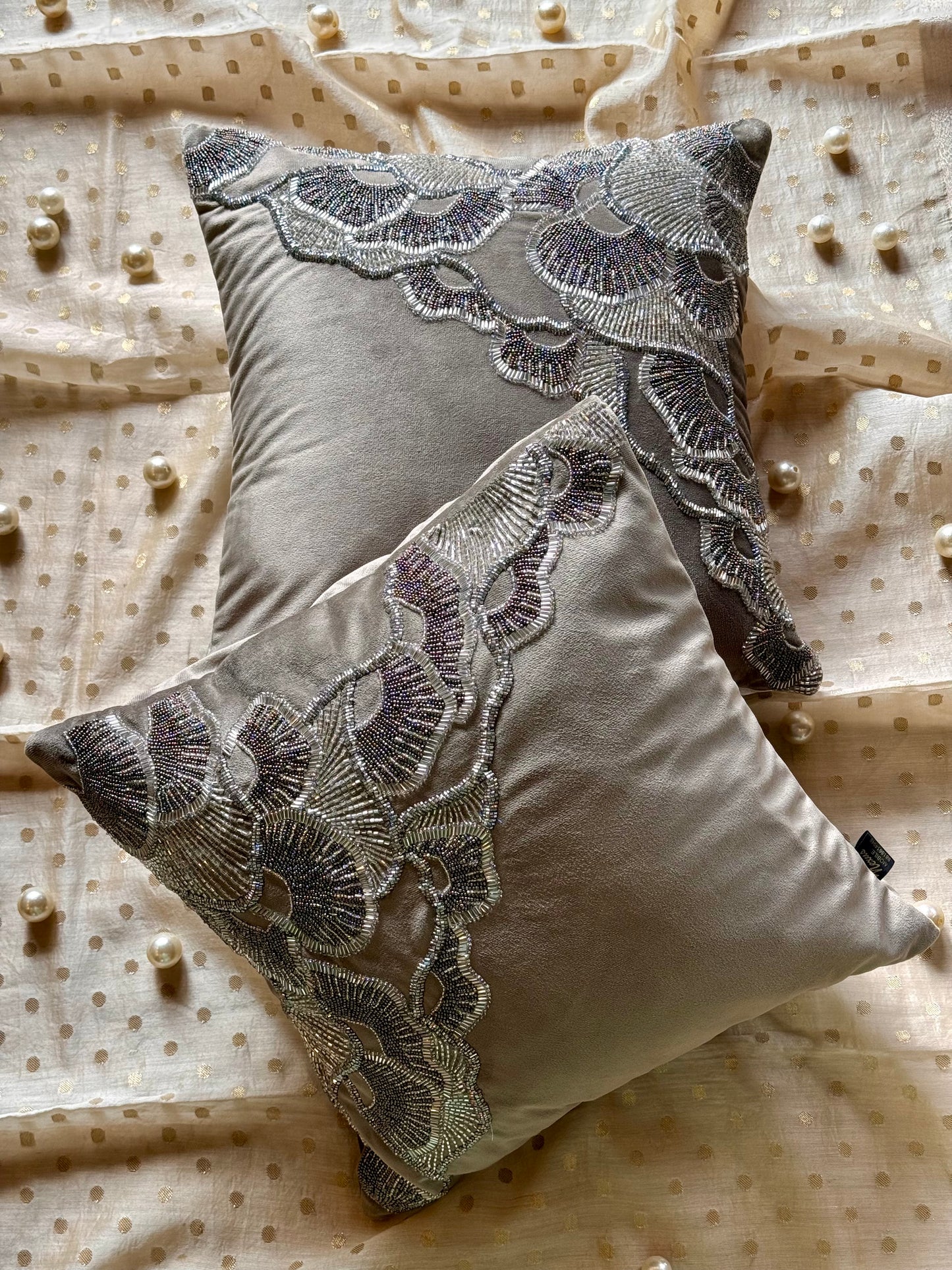The Grey Seashell Cushion Cover