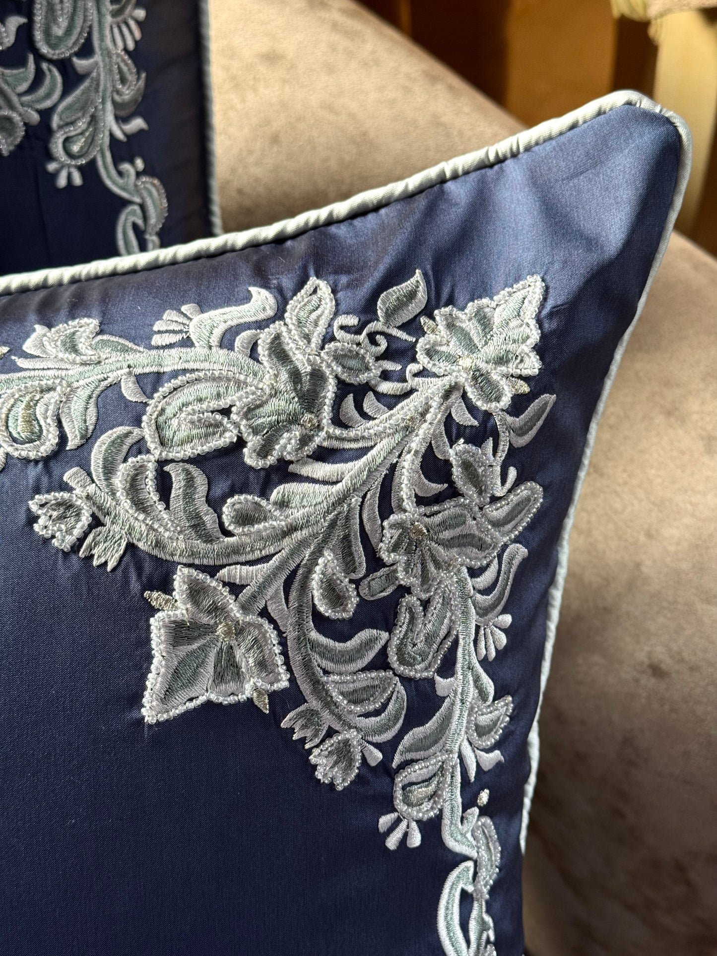 The Royal Blue Garden Cushion Cover