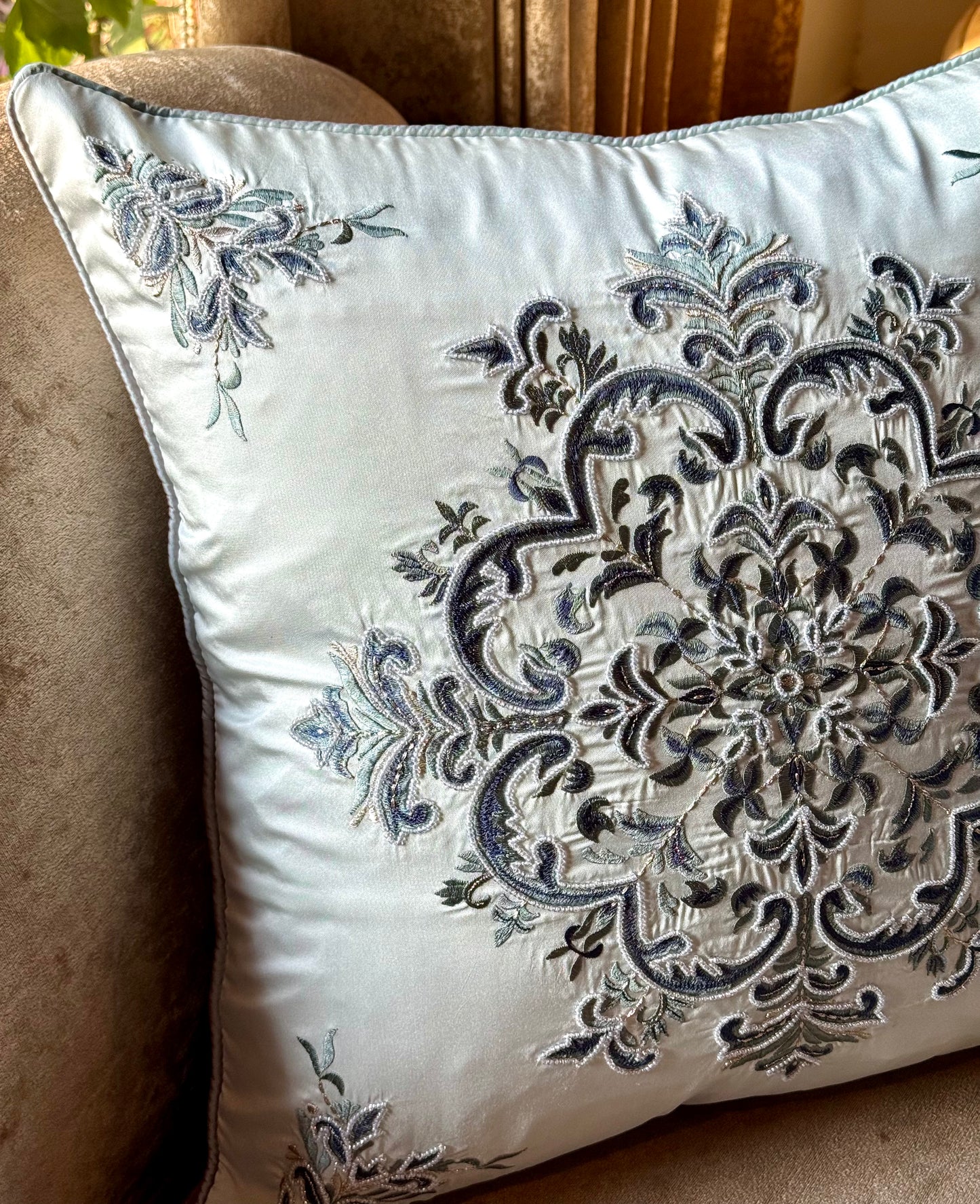 The Grand Azure Cushion Cover