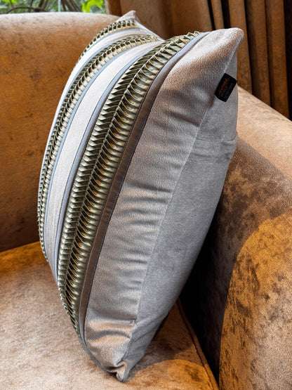 The Grey-Green Pleated Cushion Cover