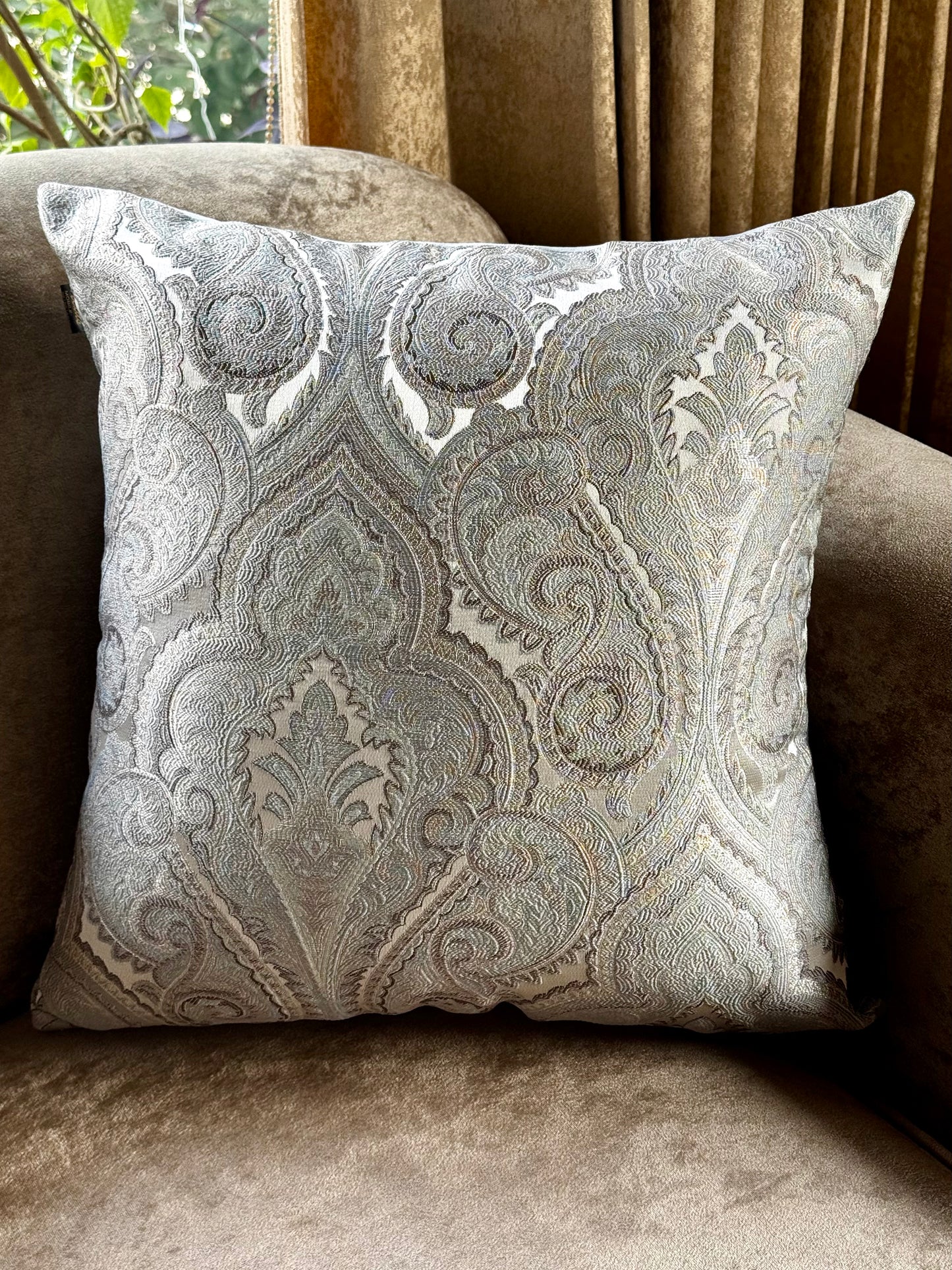 The Sapphire Paisley Cushion Cover