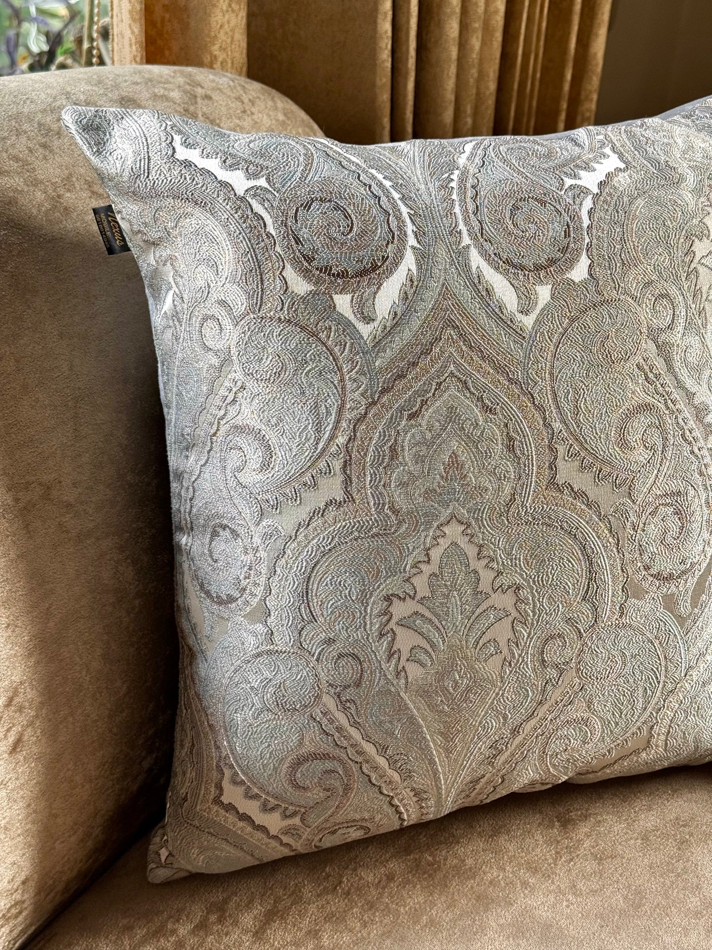 The Sapphire Paisley Cushion Cover