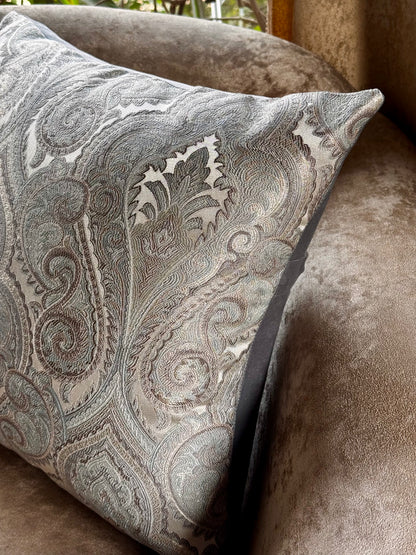 The Sapphire Paisley Cushion Cover