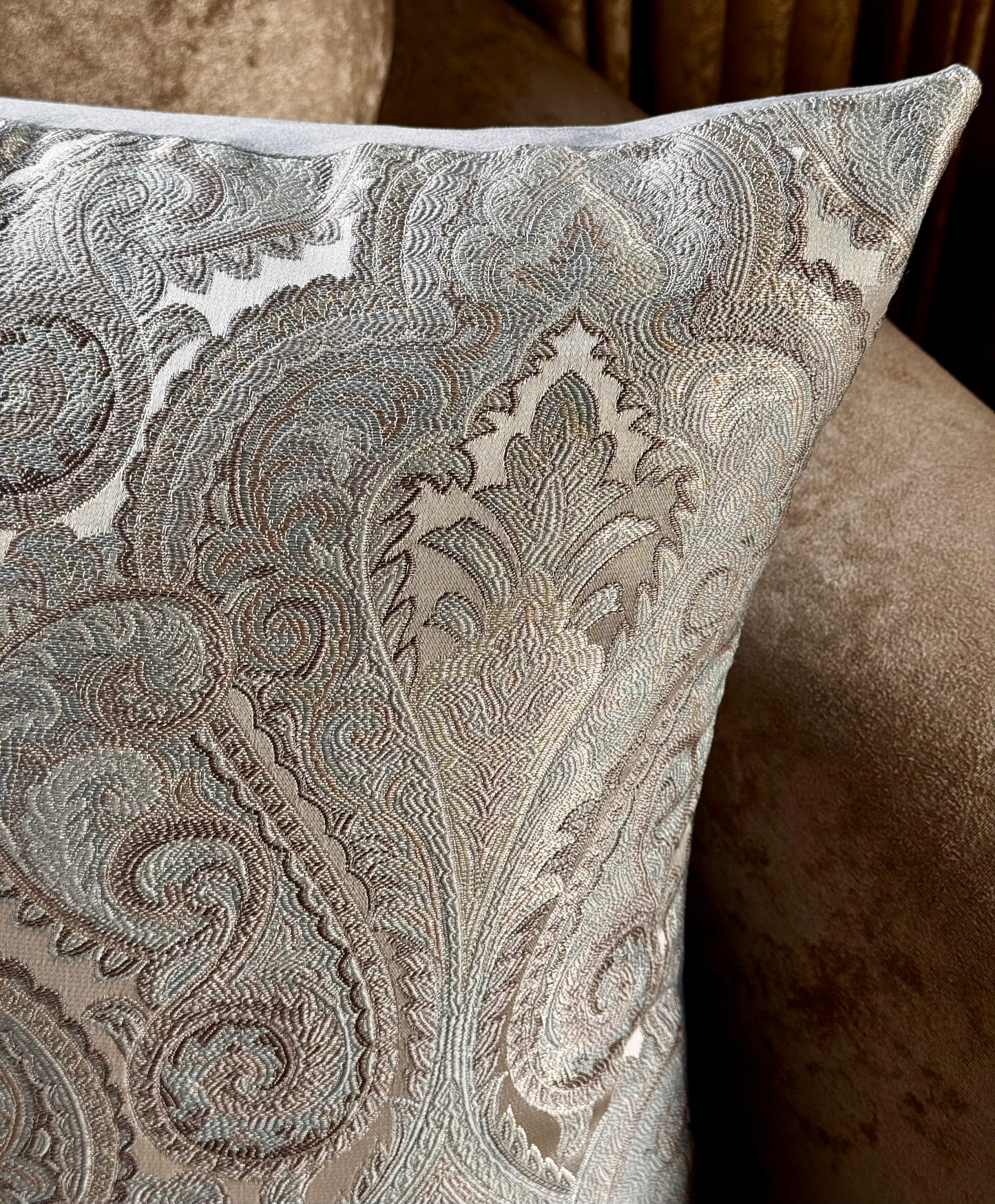 The Sapphire Paisley Cushion Cover