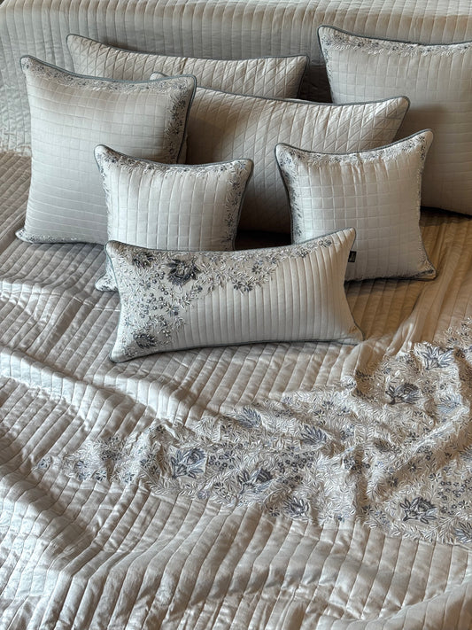 The Silver Petal Bedding Set