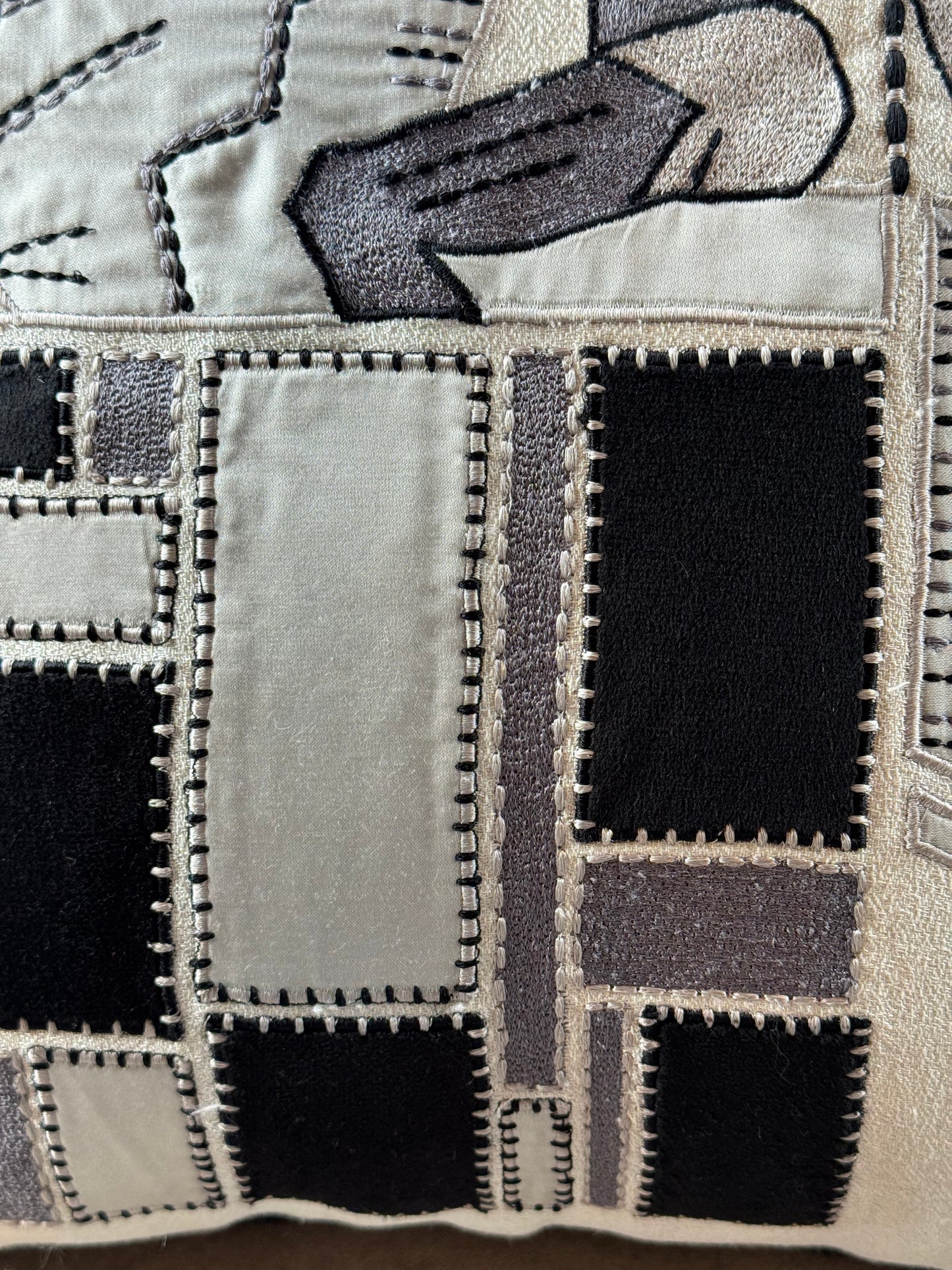 The Noir Geometry Cushion Cover