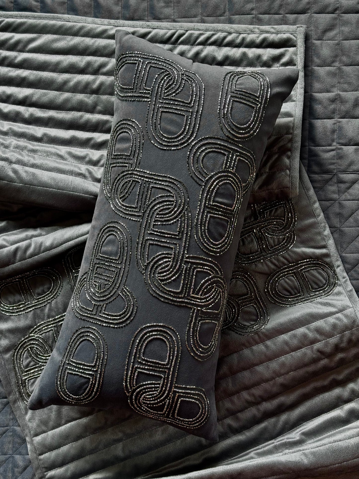 The Grey Suede Ethereal Lumbar (With Insert)