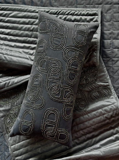 The Grey Suede Ethereal Lumbar (With Insert)