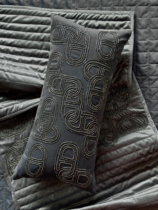 The Grey Suede Ethereal Lumbar (With Insert)