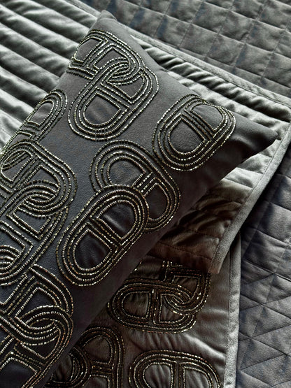 The Grey Suede Ethereal Lumbar (With Insert)