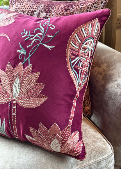The Maharani Lotus Cushion Cover