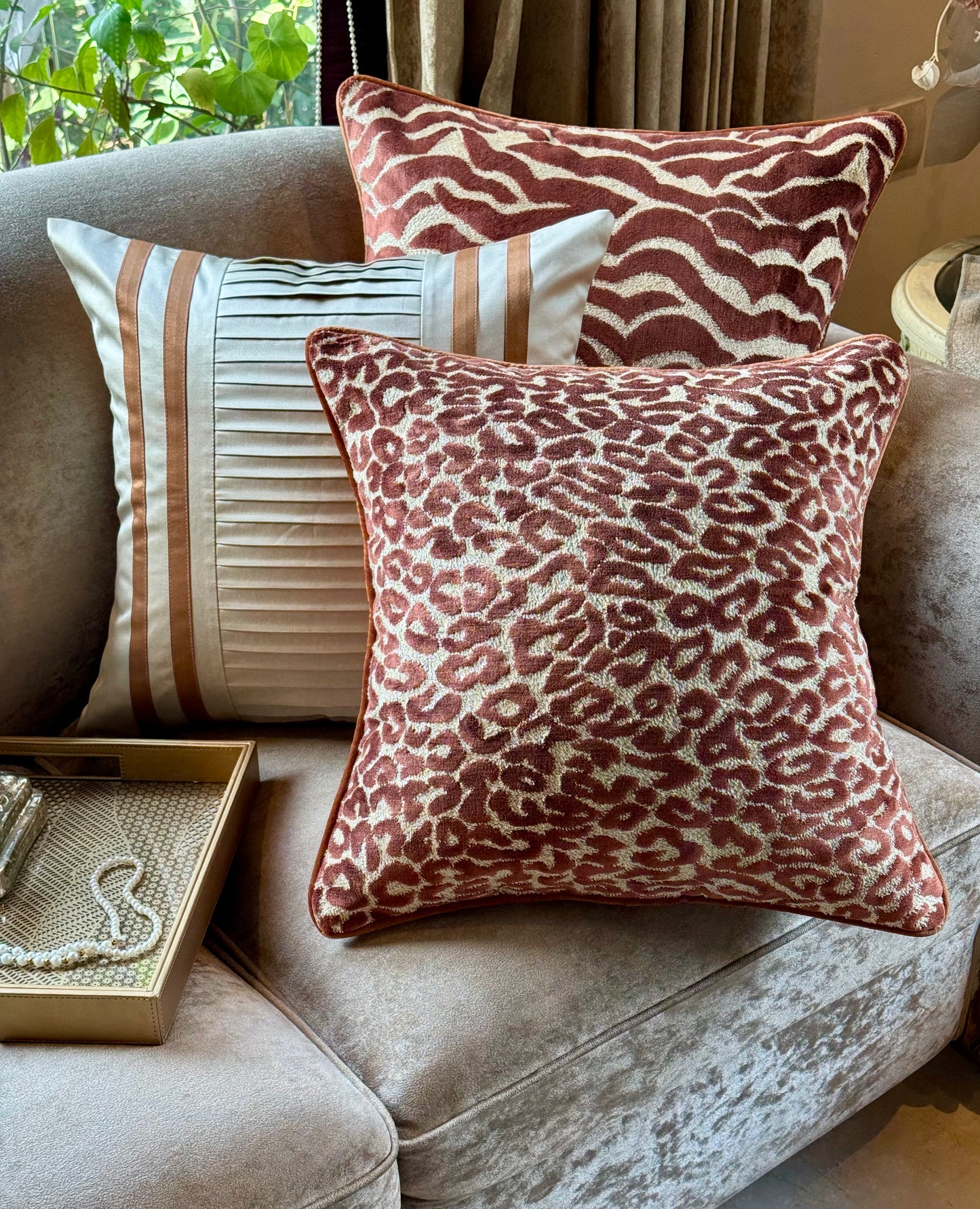 The Russet Wave Cushion Cover