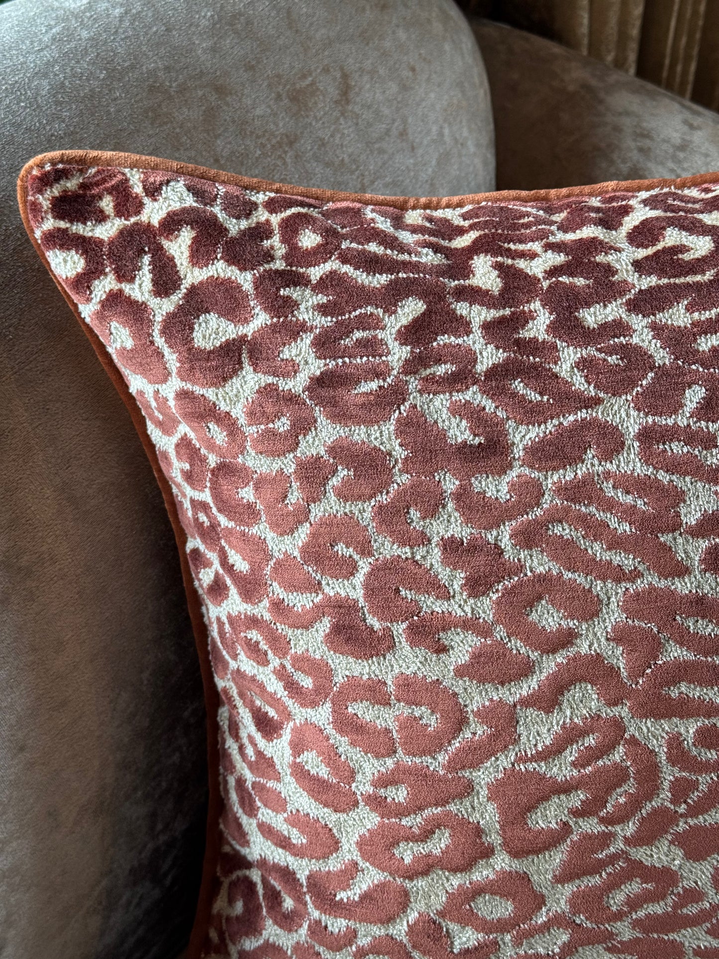 The Rust Leopard Cushion Cover