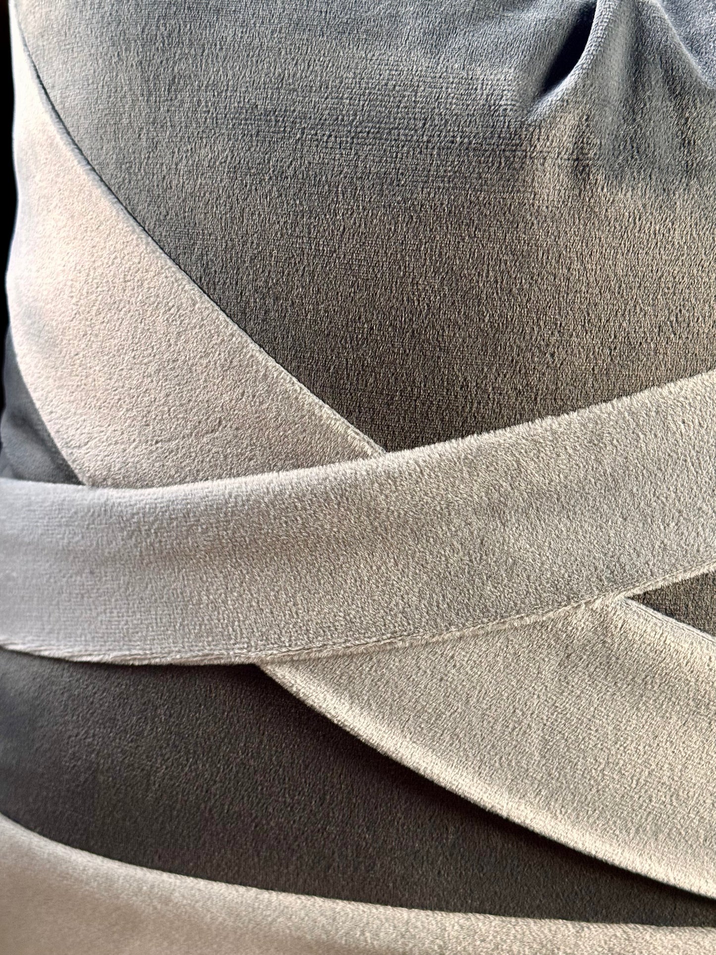 The Grey Criss-Cross Cushion Cover