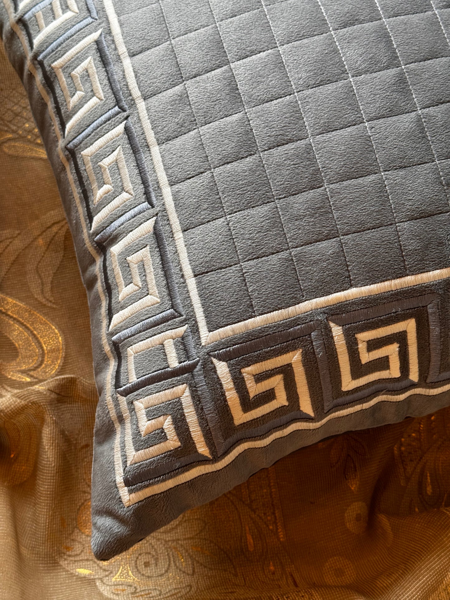 THE GREY MEDUSA CUSHION COVER