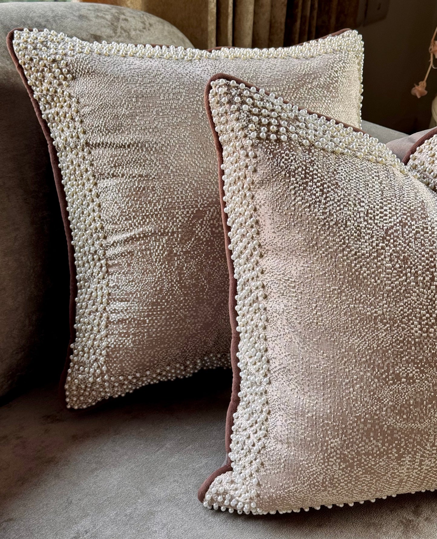 The Metallic Pearl Cushion Cover