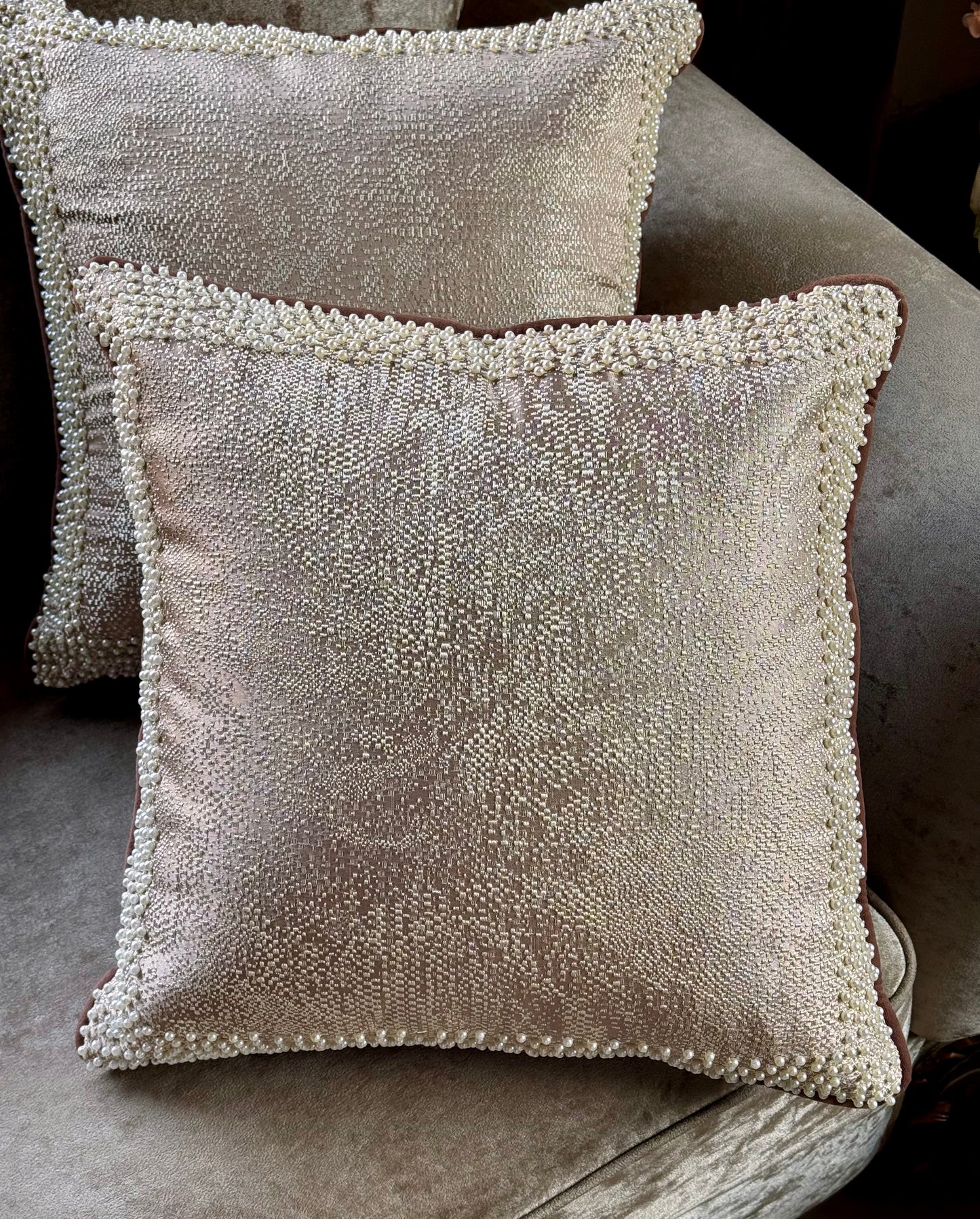 The Metallic Pearl Cushion Cover