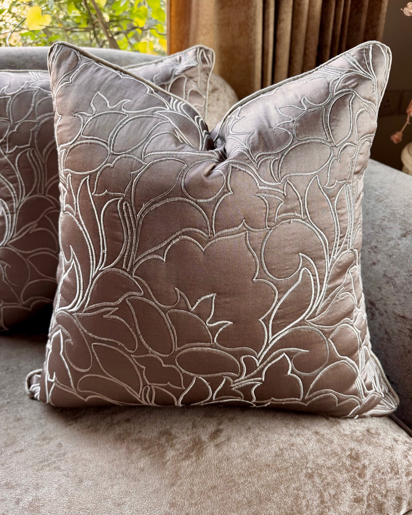 The Brown Marble Cushion Cover