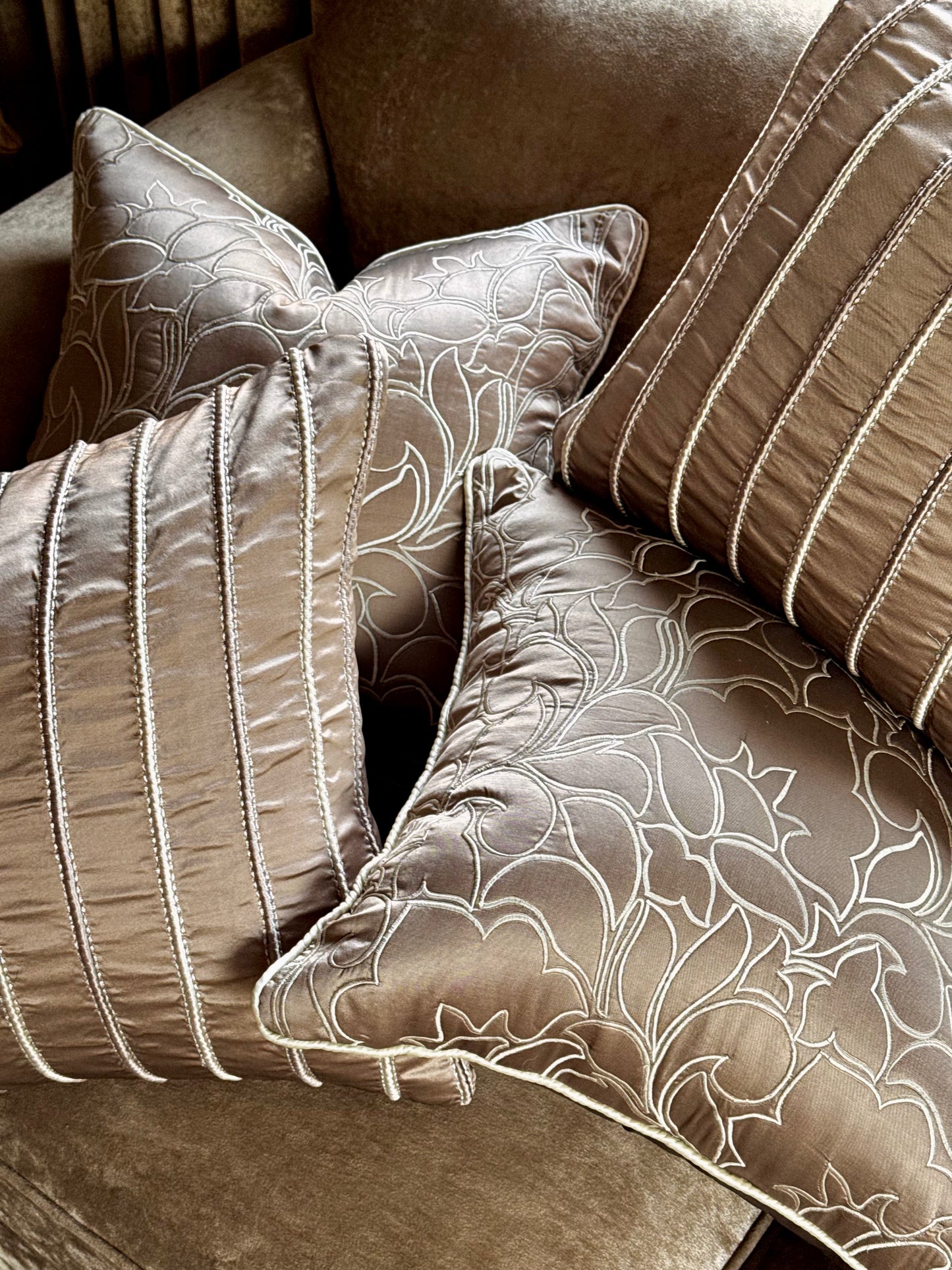 The Brown Marble Cushion Cover