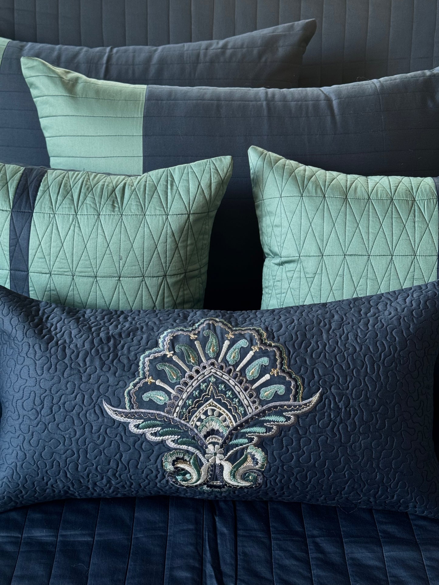 The Cotton Blue Teal Bedding Set